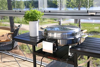 фото Летняя газовая кухня-гриль MUURIKKA GAS 48, черный цвет (Арт. TO6830M)